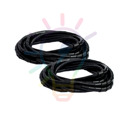 Organizador De Cables En Espiral Negro